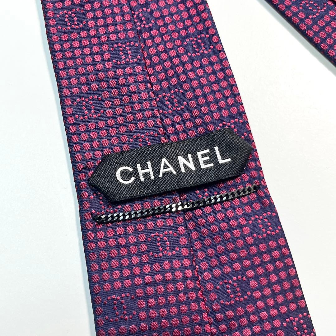 ✨極美品✨ CHANEL シャネル　ネクタイ　ココマーク　ドット　ビジネス