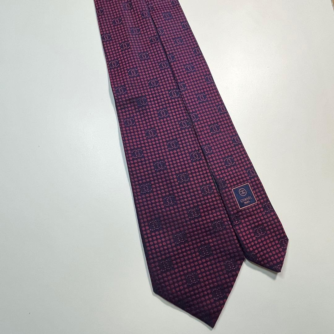 ✨極美品✨ CHANEL シャネル　ネクタイ　ココマーク　ドット　ビジネス