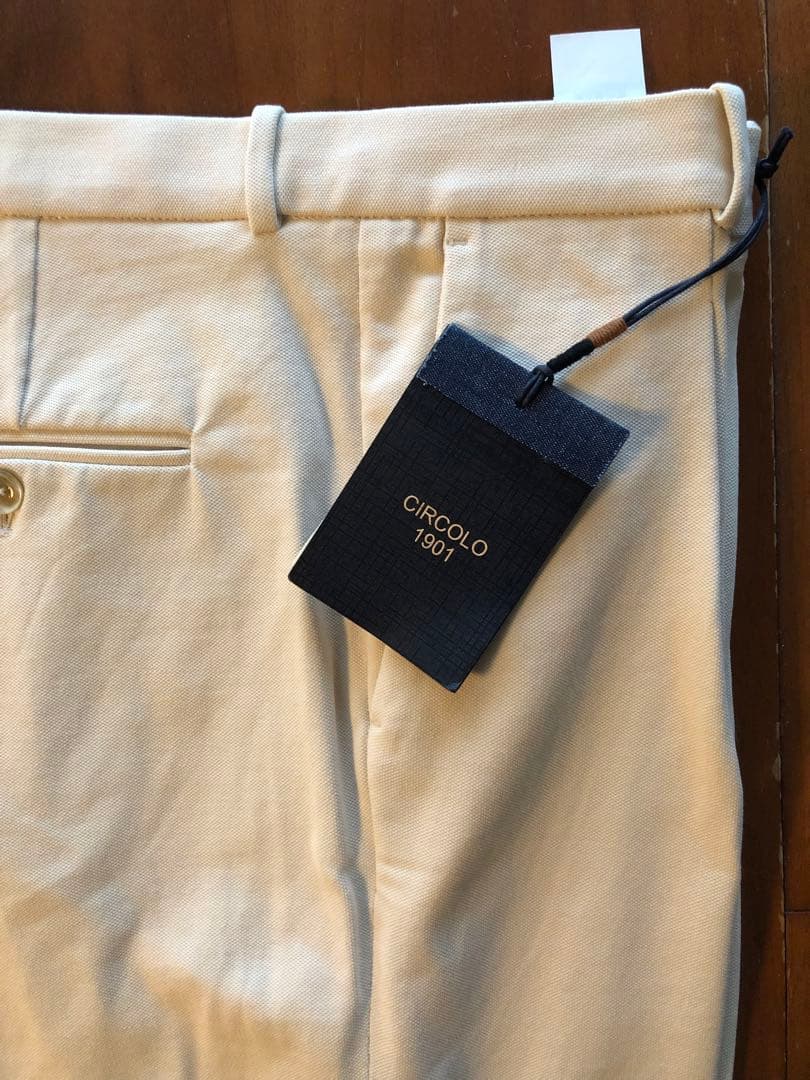 新品未使用　CIRCOLO1901チルコロ1901 コットンジャージワンプリーツ