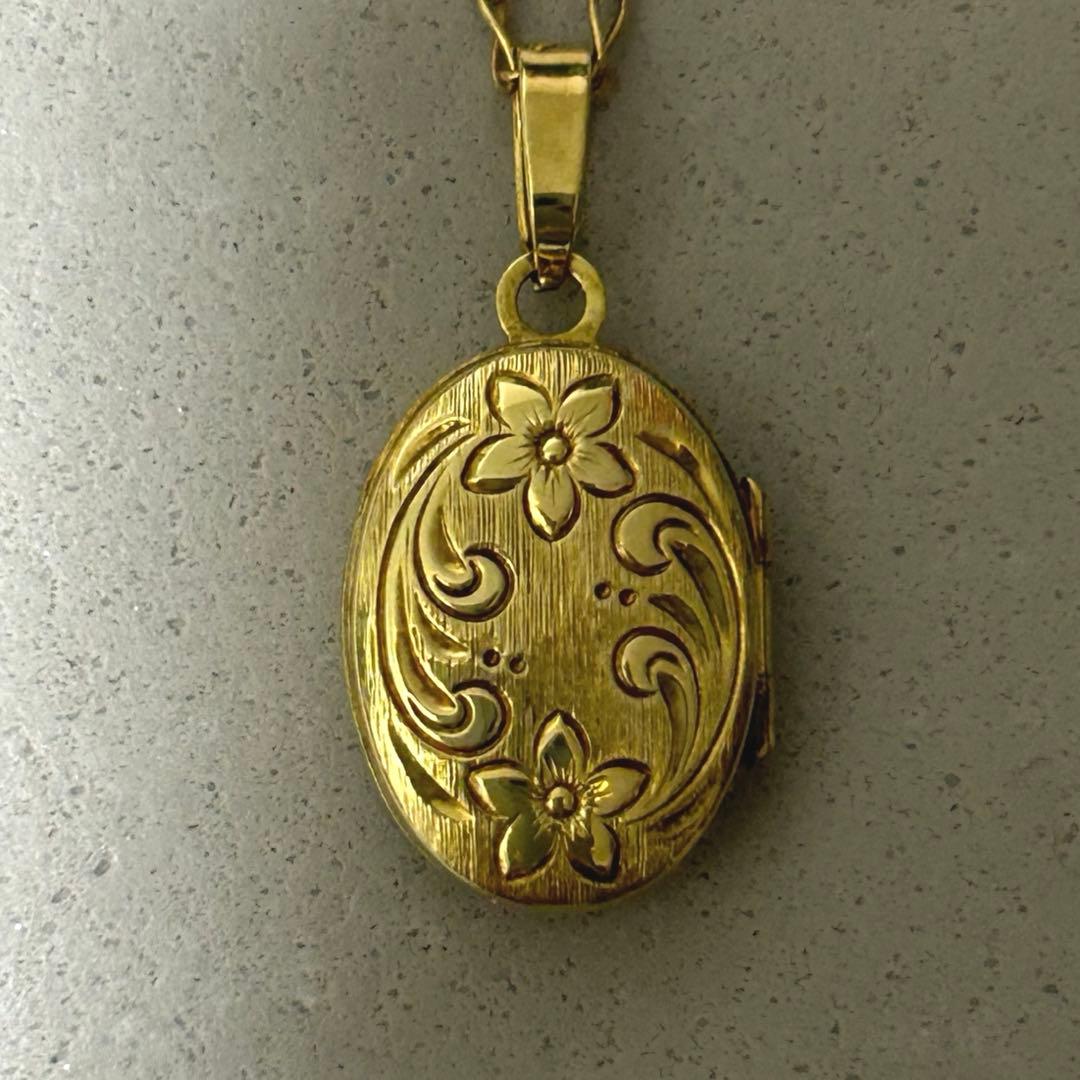 18k ヴィンテージ ロケット　ペンダントトップ　18金