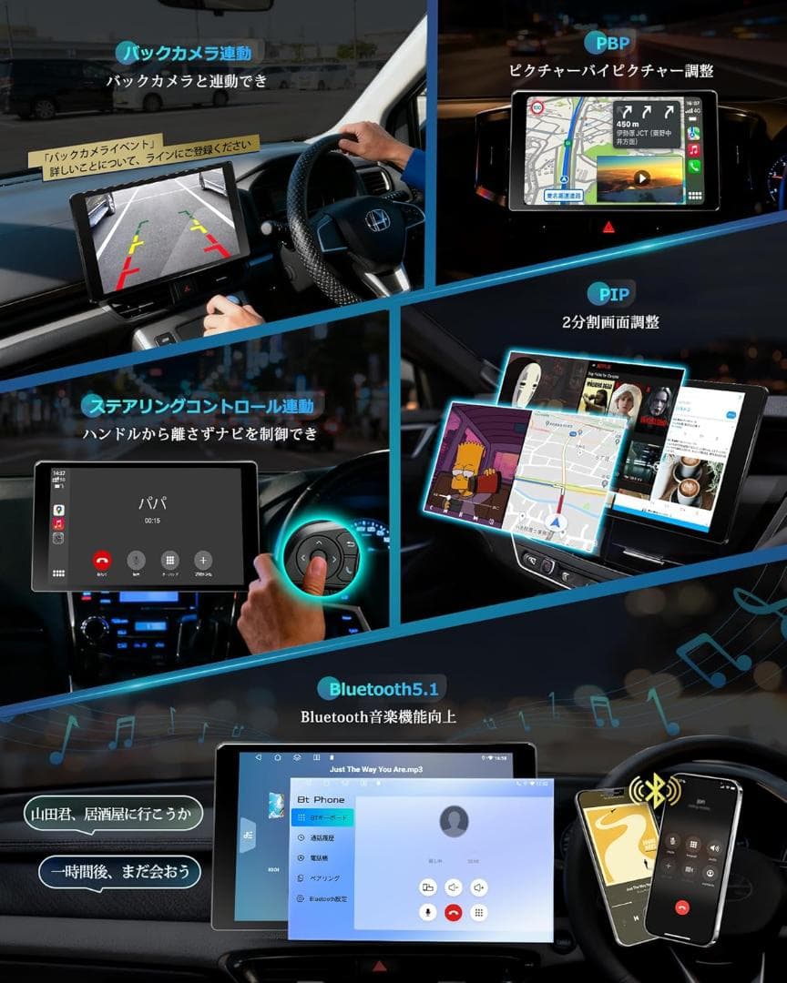 [新品]Android13ディスプレイオーディオ PORMIDO PR-G20