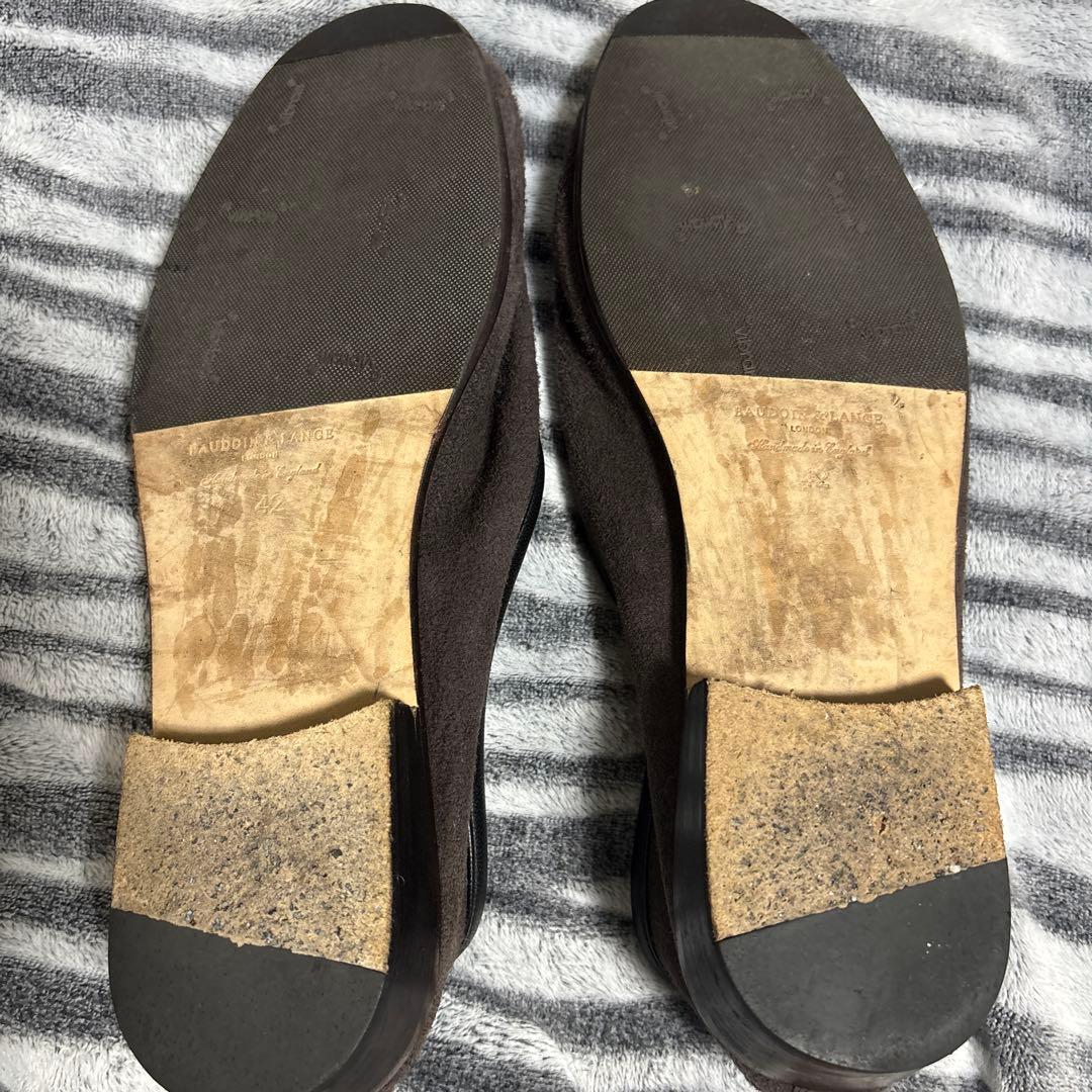 BAUDOIN & LANGE ローファー 42 ダークブラウン