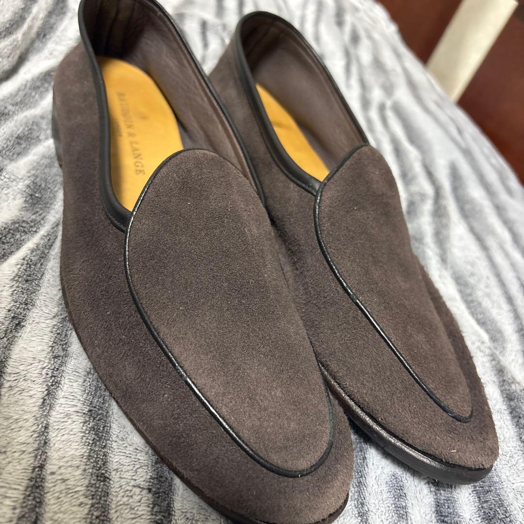 BAUDOIN & LANGE ローファー 42 ダークブラウン