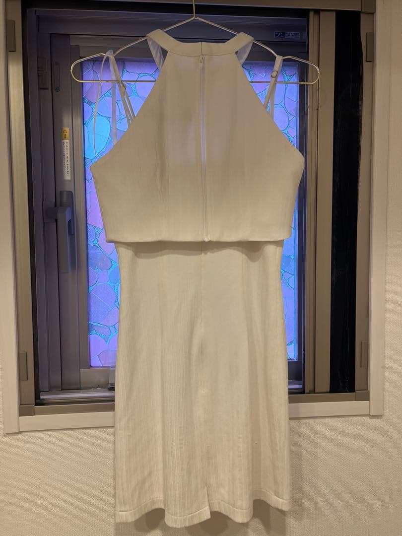 Robe de Fleurs Glossy タイトミニドレス ホワイト XS