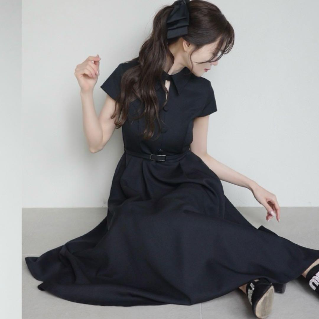 【もんちっち様】dinoble クラシカルフレアドレス　BLACK ブラック