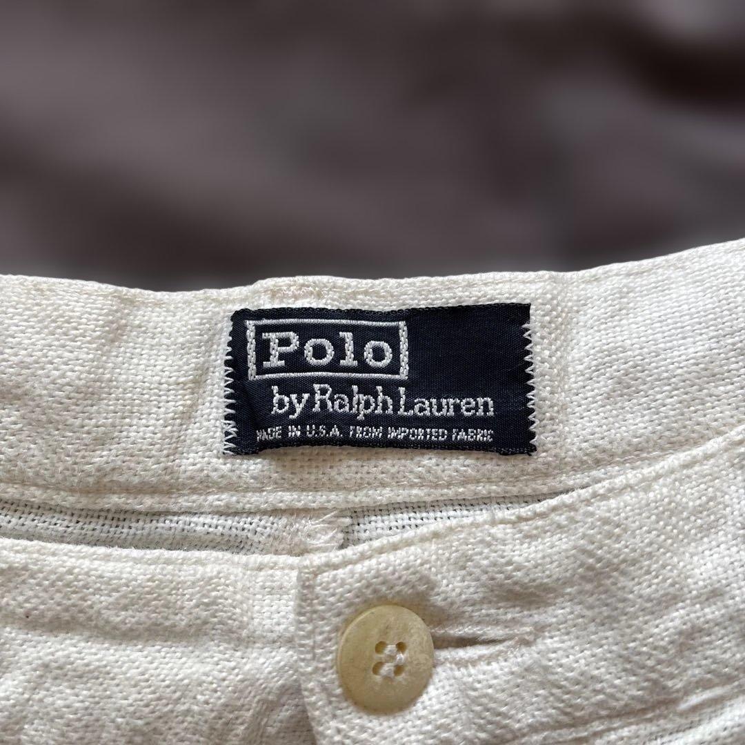 POLO ralphlauren リネンショートパンツ　USA製 90s