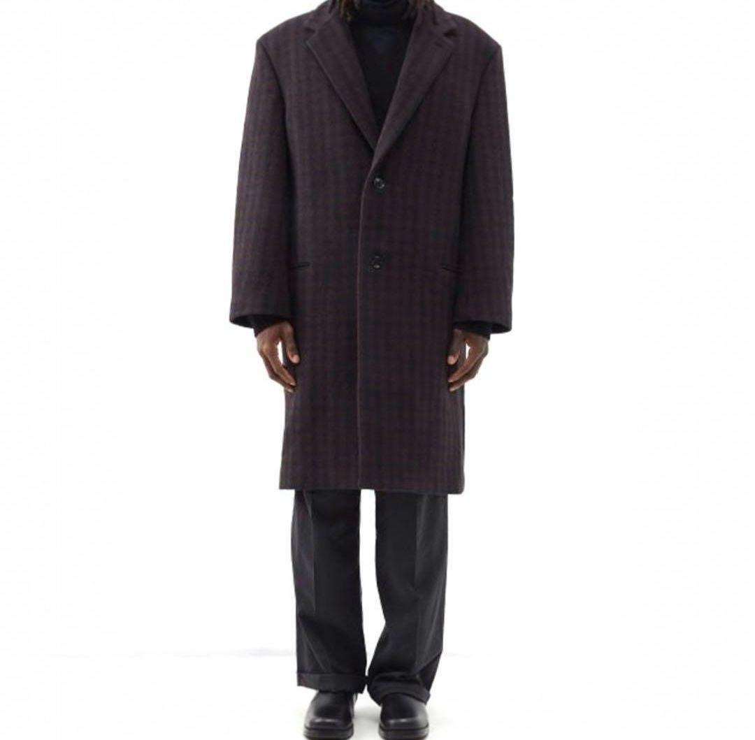 【期間限定価格】定価14万円 新品 LEMAIRE チェック チェスターコート