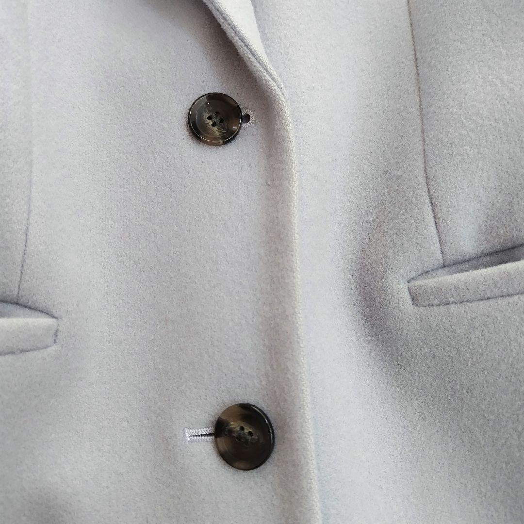 美品✨ANAYI アナイ メルトンチェスターコート サックス 水色 36