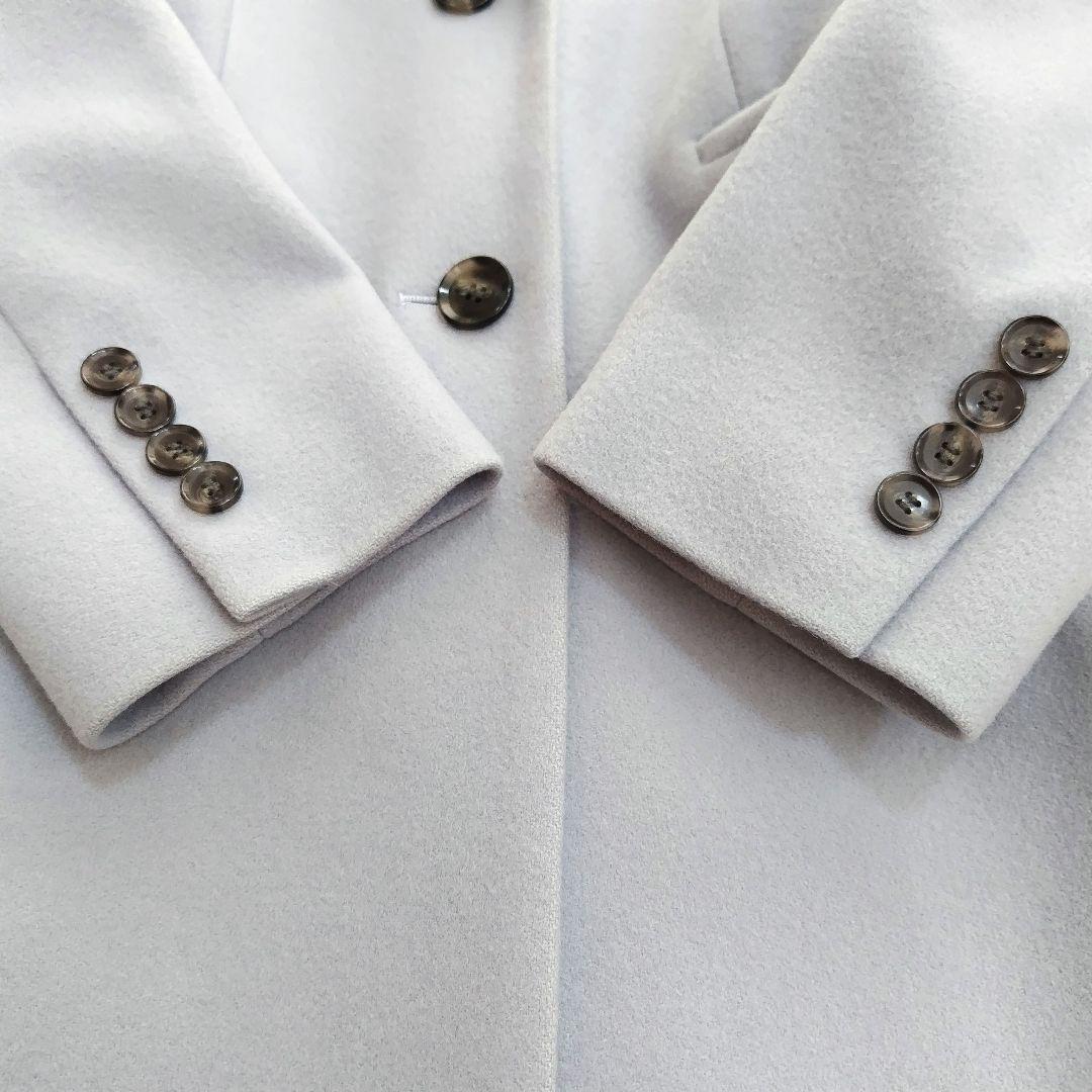 美品✨ANAYI アナイ メルトンチェスターコート サックス 水色 36