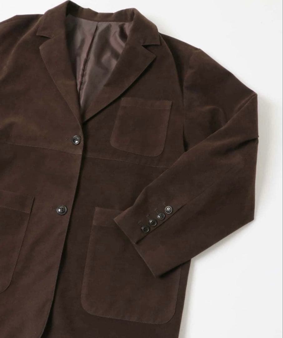 【新品】KBF パッチポケットテーラードジャケット　ダークブラウン