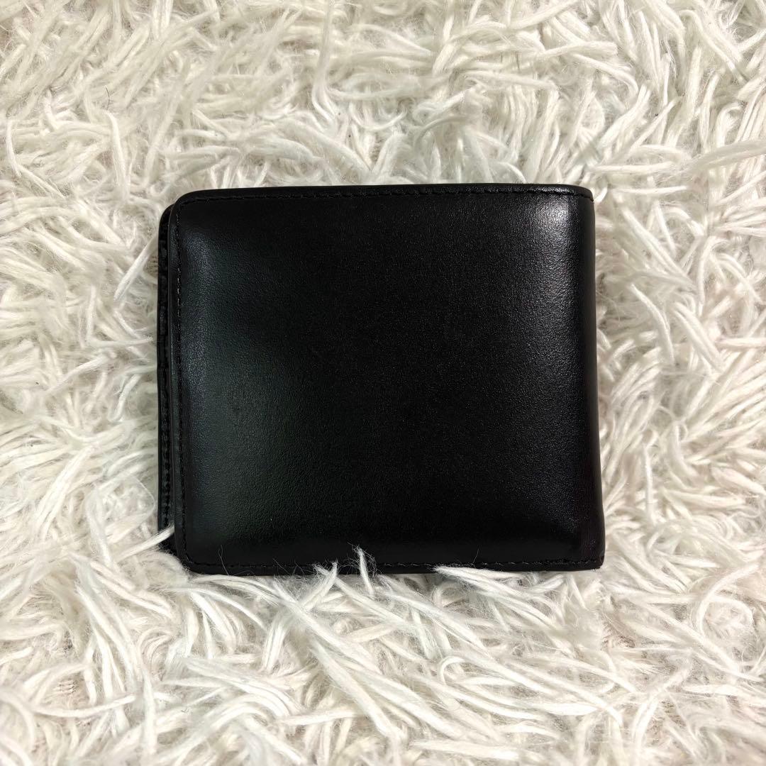 未使用級✨ディーゼル 二つ折り財布 オーバルD コンパクト Dロゴ レザー 黒