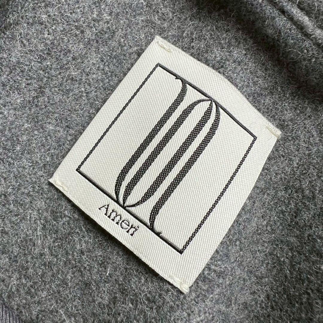 AMERI UND ELSA BIJOU WOOL JACKET グレー S