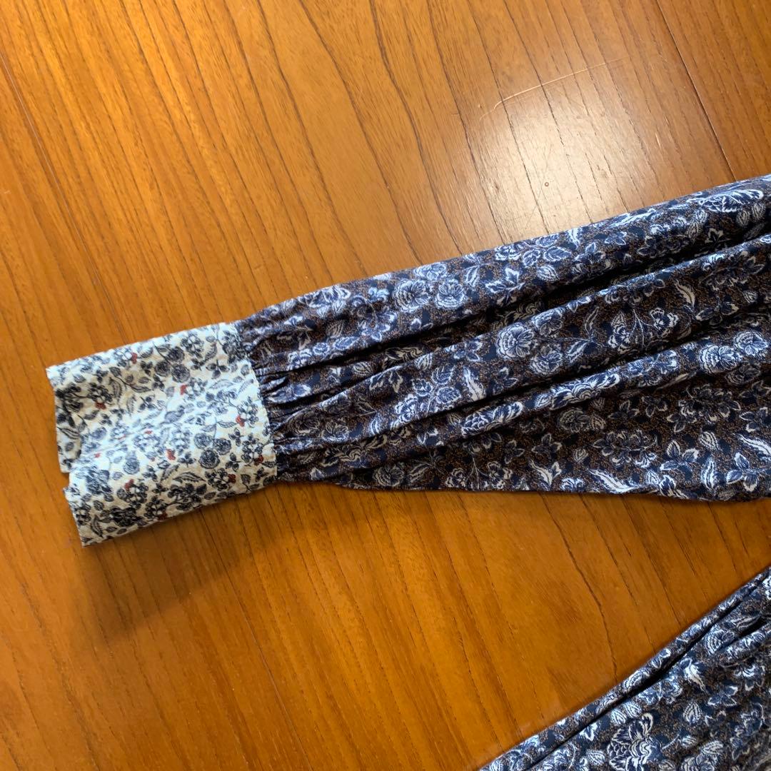 本日限定お値下げ北欧暮らしの道具店大人の為の長袖 柄ワンピース