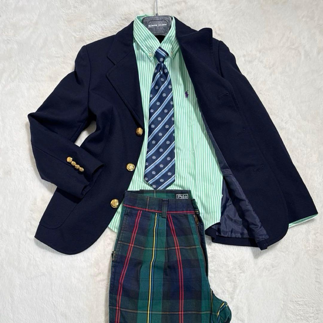 美品　ポロラルフローレン　金ボタン　セットアップ　紺ブレ 卒業　入学　150