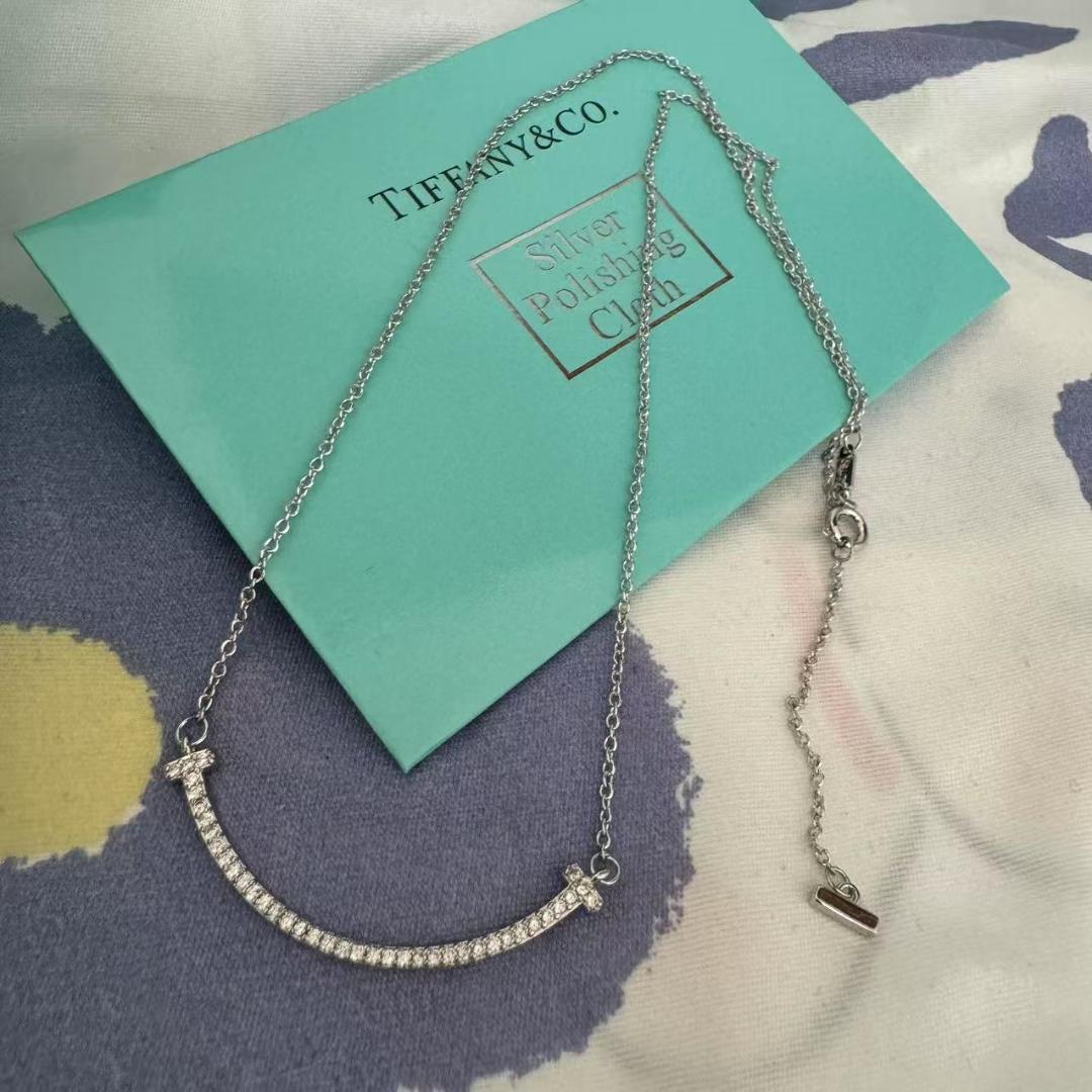 TIFFANY&Co.ティファニーT スマイル ネックレス シルバー