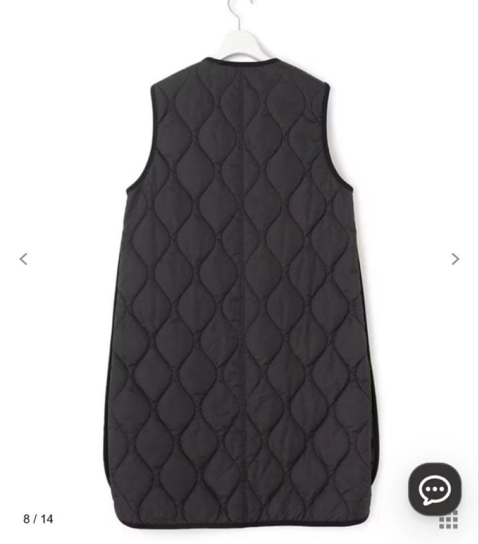 23区 大きいサイズ【撥水加工】中綿 パディング ジレ ブラック 46