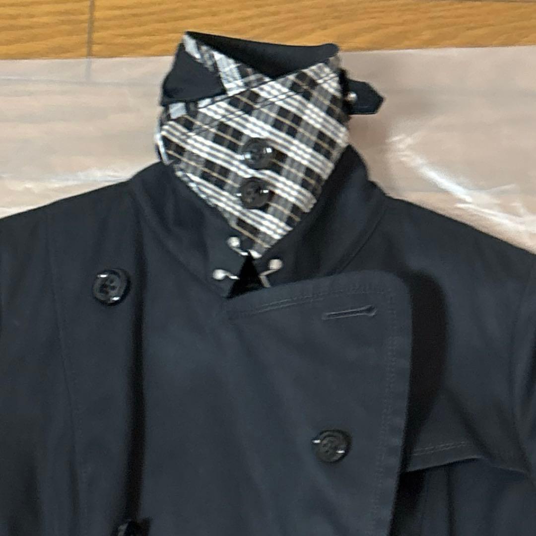 バーバリーブルーレーベル　トレンチコート　ライナー付き　黒　ベルト　チェック