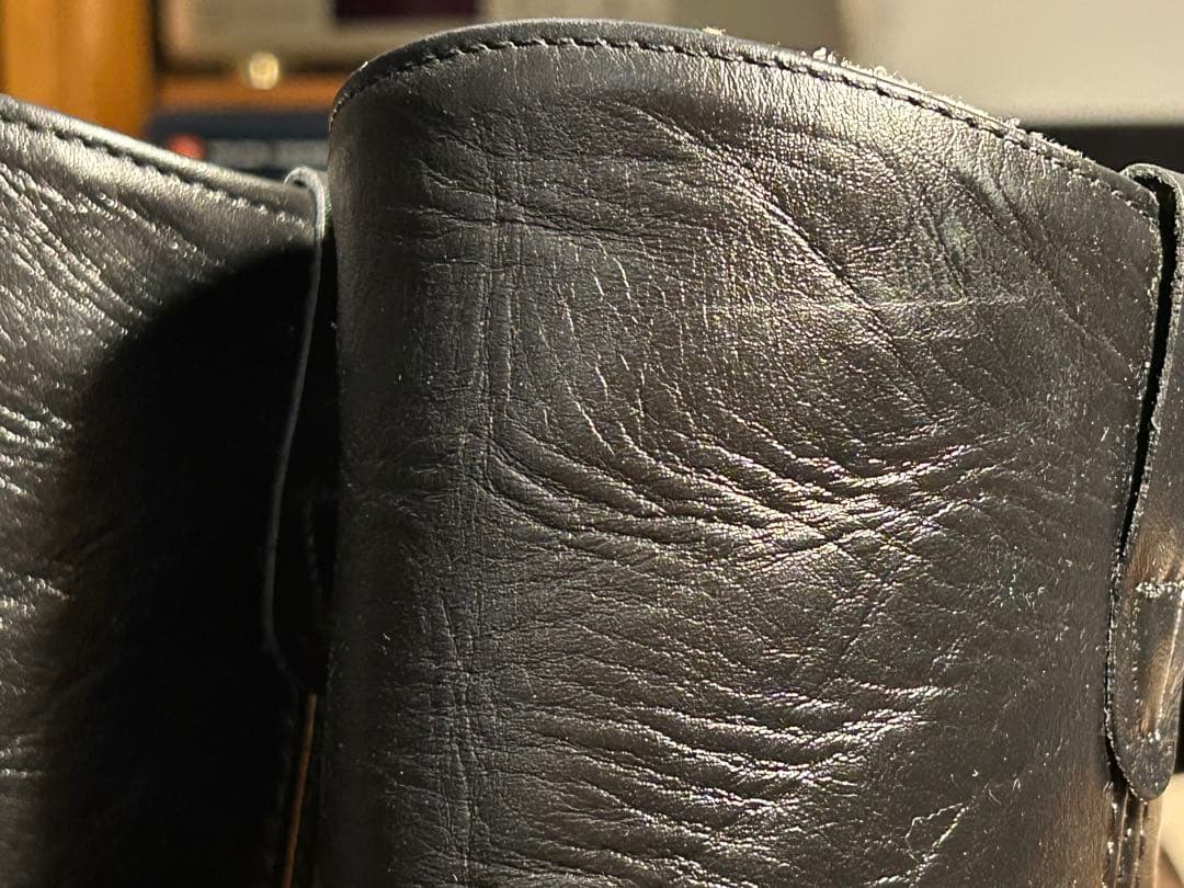 DOUBLE-H 7.5D（26センチ位）ブラックレザーブーツ•アメリカ製•新同