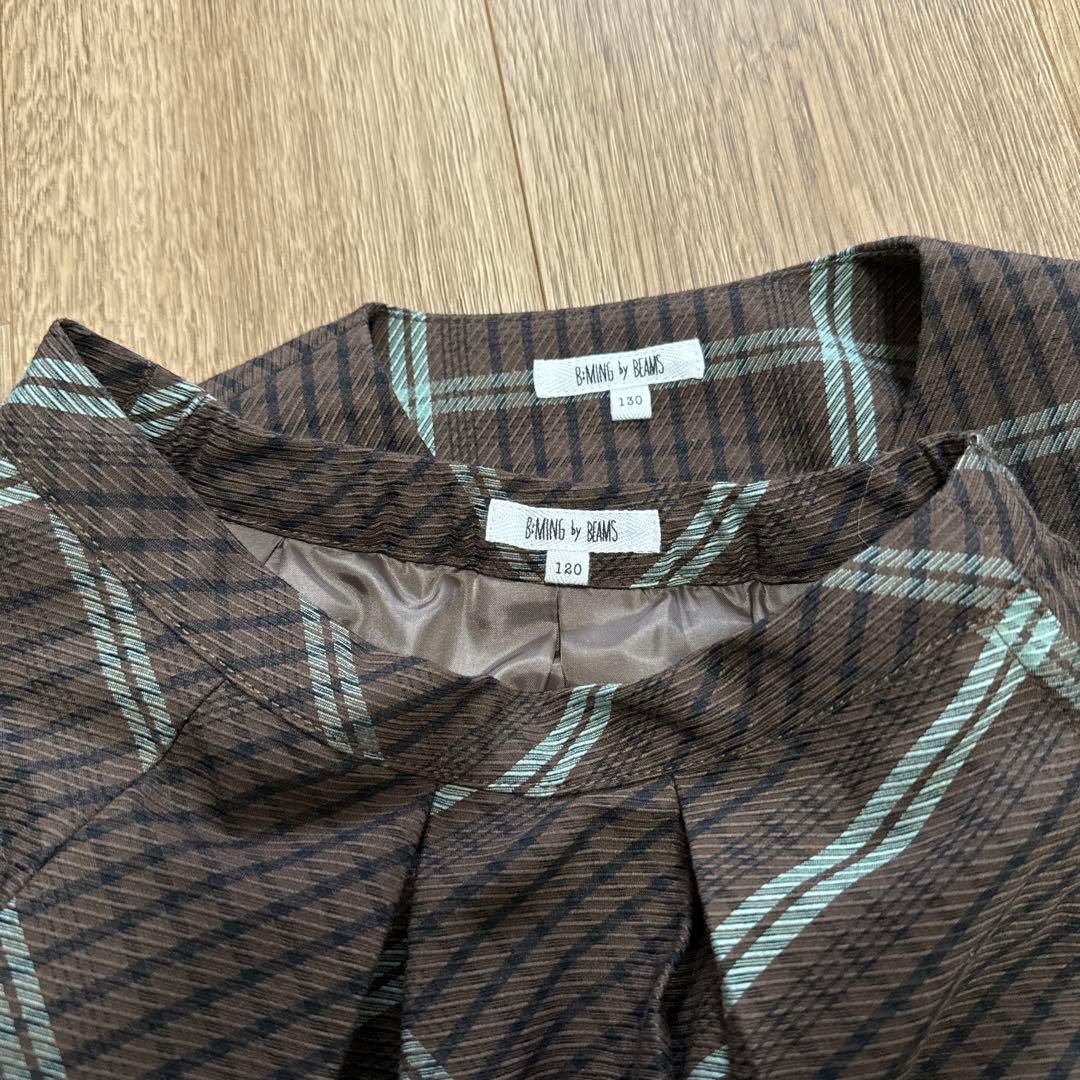 B:MING by BEAMS フォーマル チェック スカート120ボレロ130