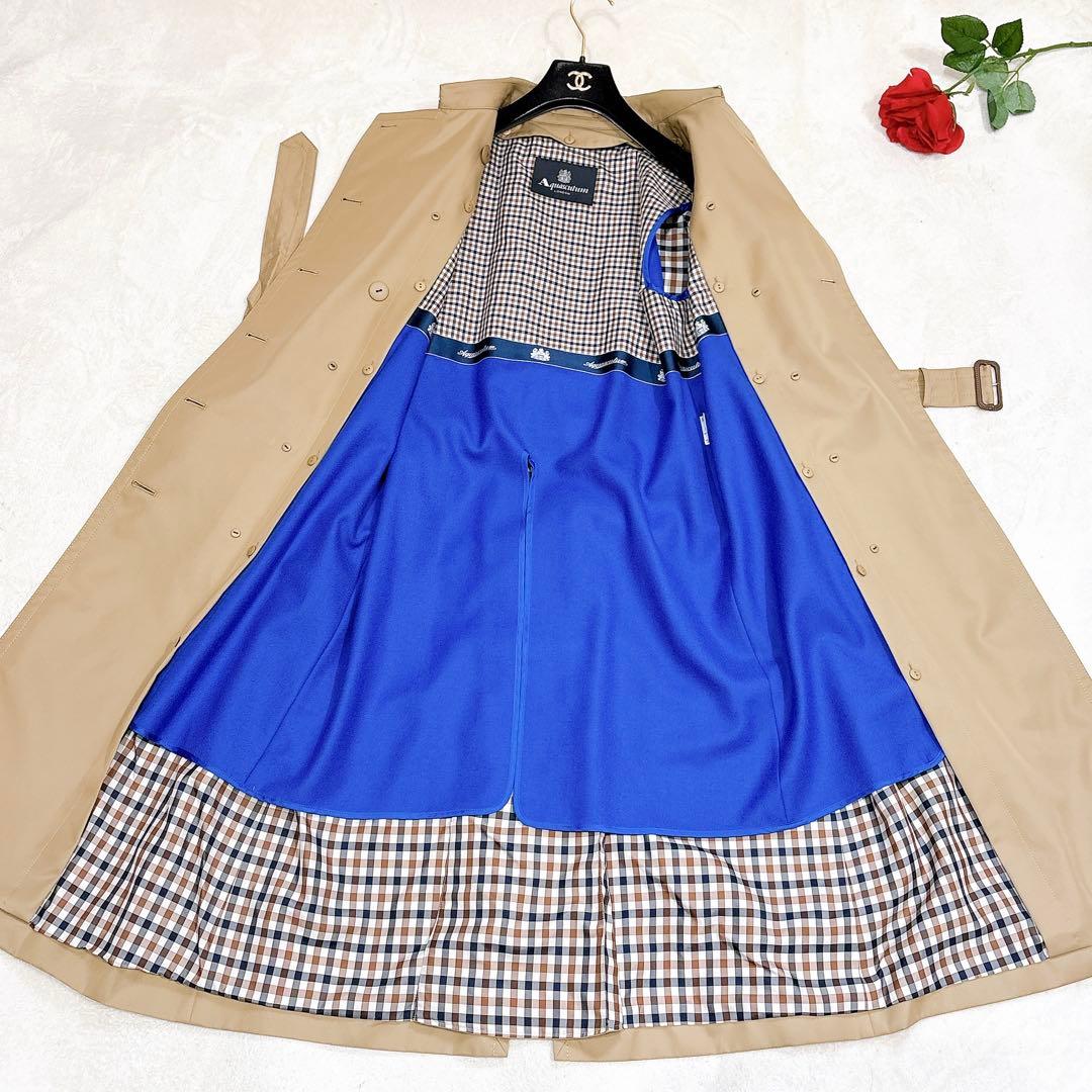 ほぼ未使用✨　アクアスキュータム　トレンチコート　ベージュ　ライナー　6