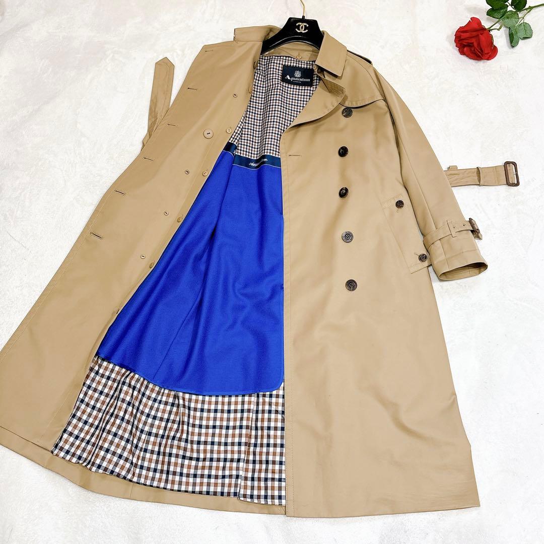 ほぼ未使用✨　アクアスキュータム　トレンチコート　ベージュ　ライナー　6