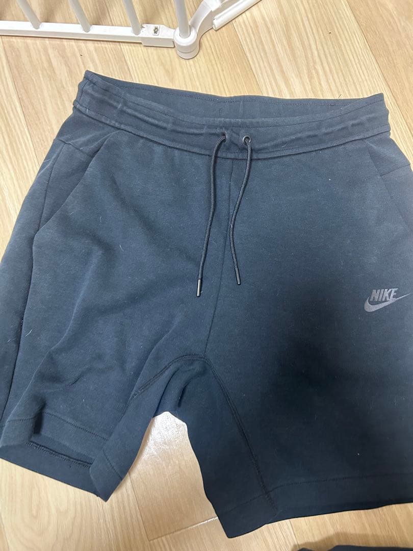 黒タグ廃盤 テックフリース ハーフパンツ M ２点セット(グレー・ブラック)