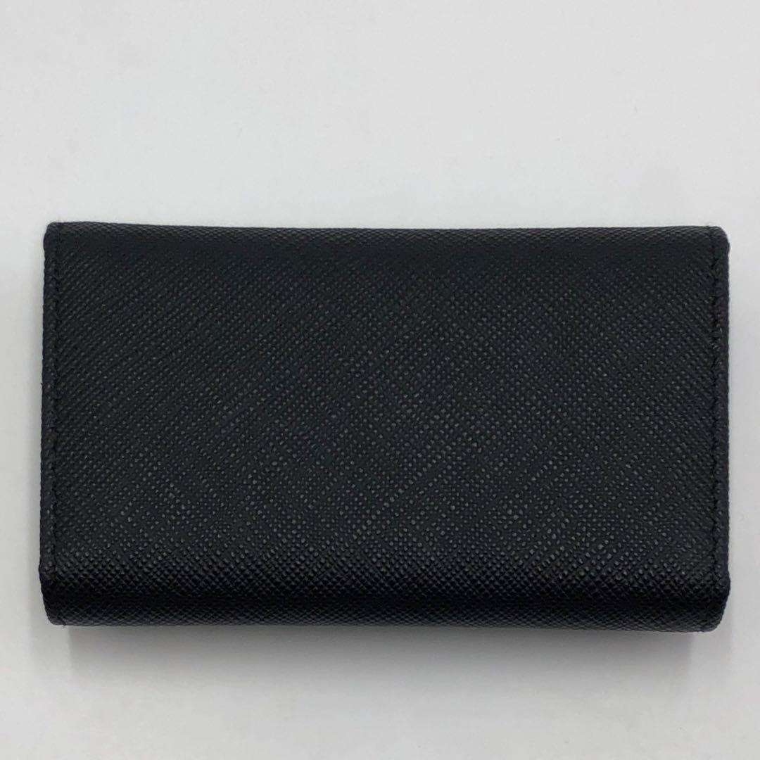 ［現行］プラダ　サフィアーノ　トライアングルロゴ　4連　キーケース　IC確認済み