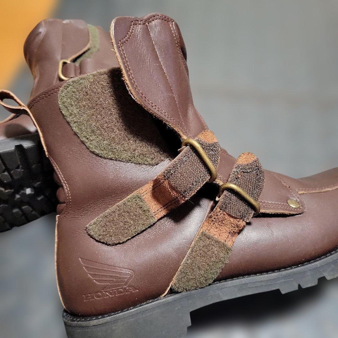 HONDA ホンダ　レザーショートブーツ　ブラウン　26cm　中古品！