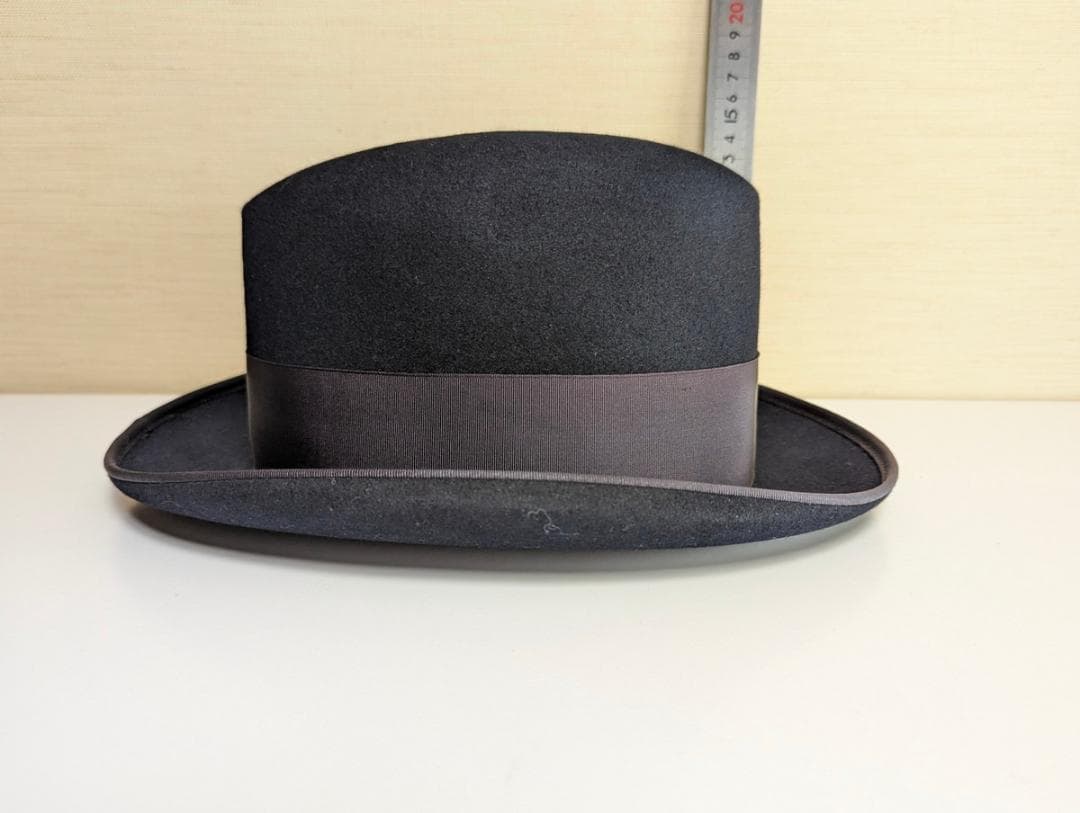 Cavanagh 50sヴィンテージ USA製ホンブルグハット 紺 57cm