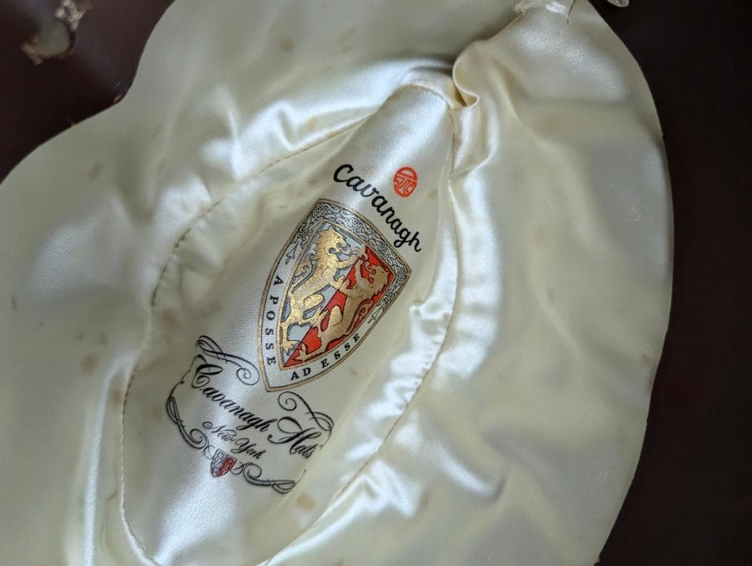 Cavanagh 50sヴィンテージ USA製ホンブルグハット 紺 57cm