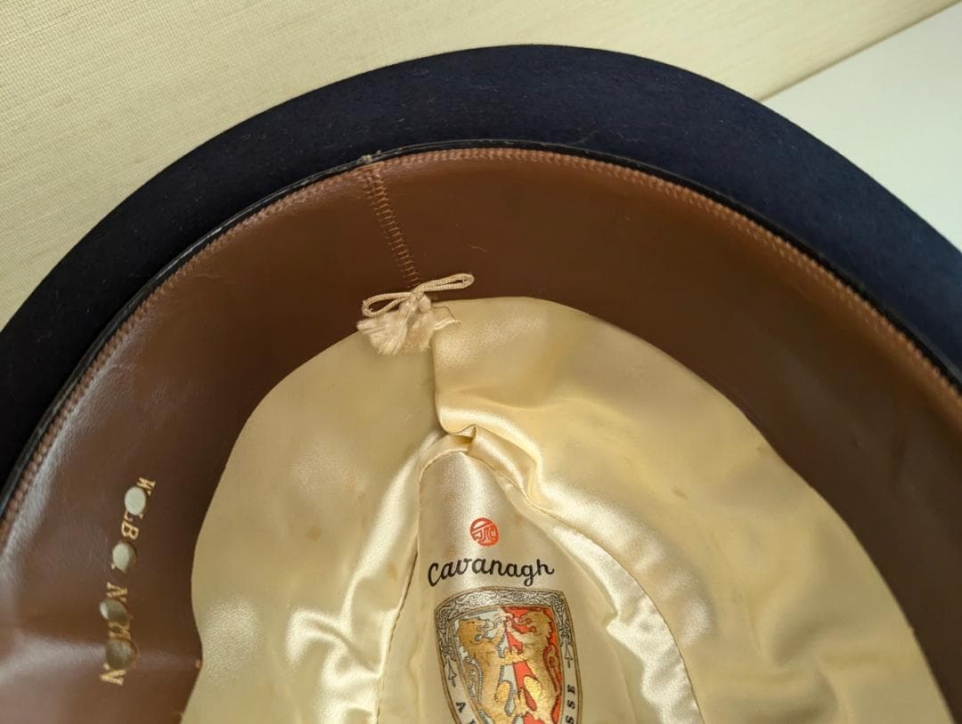 Cavanagh 50sヴィンテージ USA製ホンブルグハット 紺 57cm
