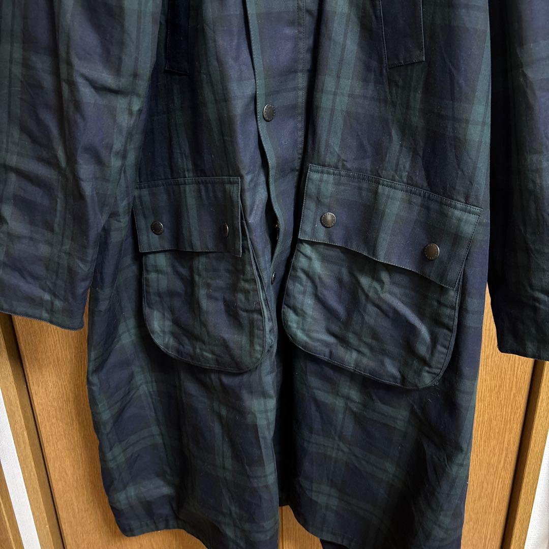 ビームスボーイ別注　Barbour ロングコート　ブラックウォッチ