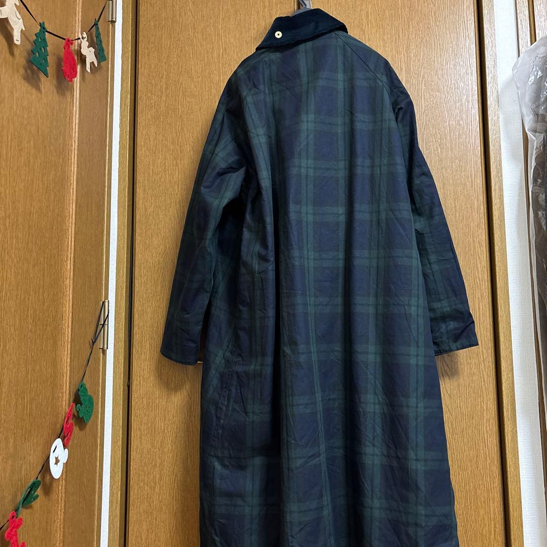 ビームスボーイ別注　Barbour ロングコート　ブラックウォッチ