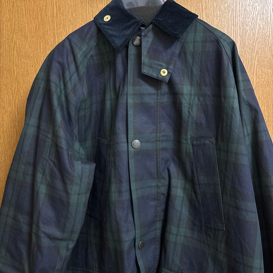 ビームスボーイ別注　Barbour ロングコート　ブラックウォッチ