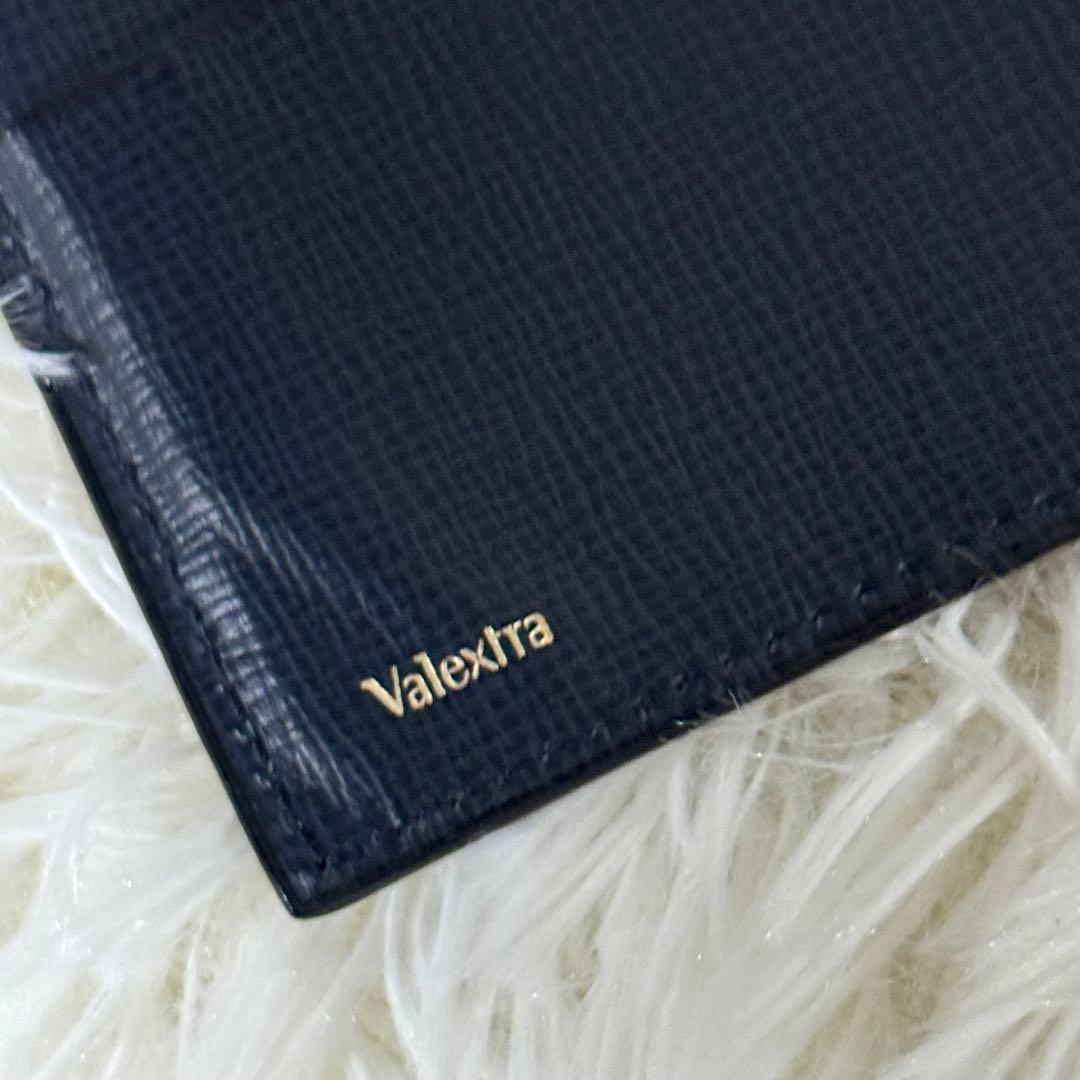 未使用級✨Valextra ヴァレクストラ　マネークリップ　三つ折り　ネイビー