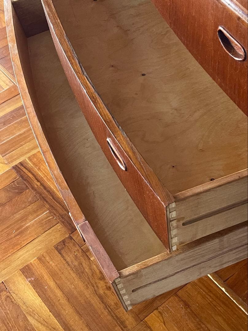 北欧 デンマーク ヴィンテージ チーク 3段 チェスト