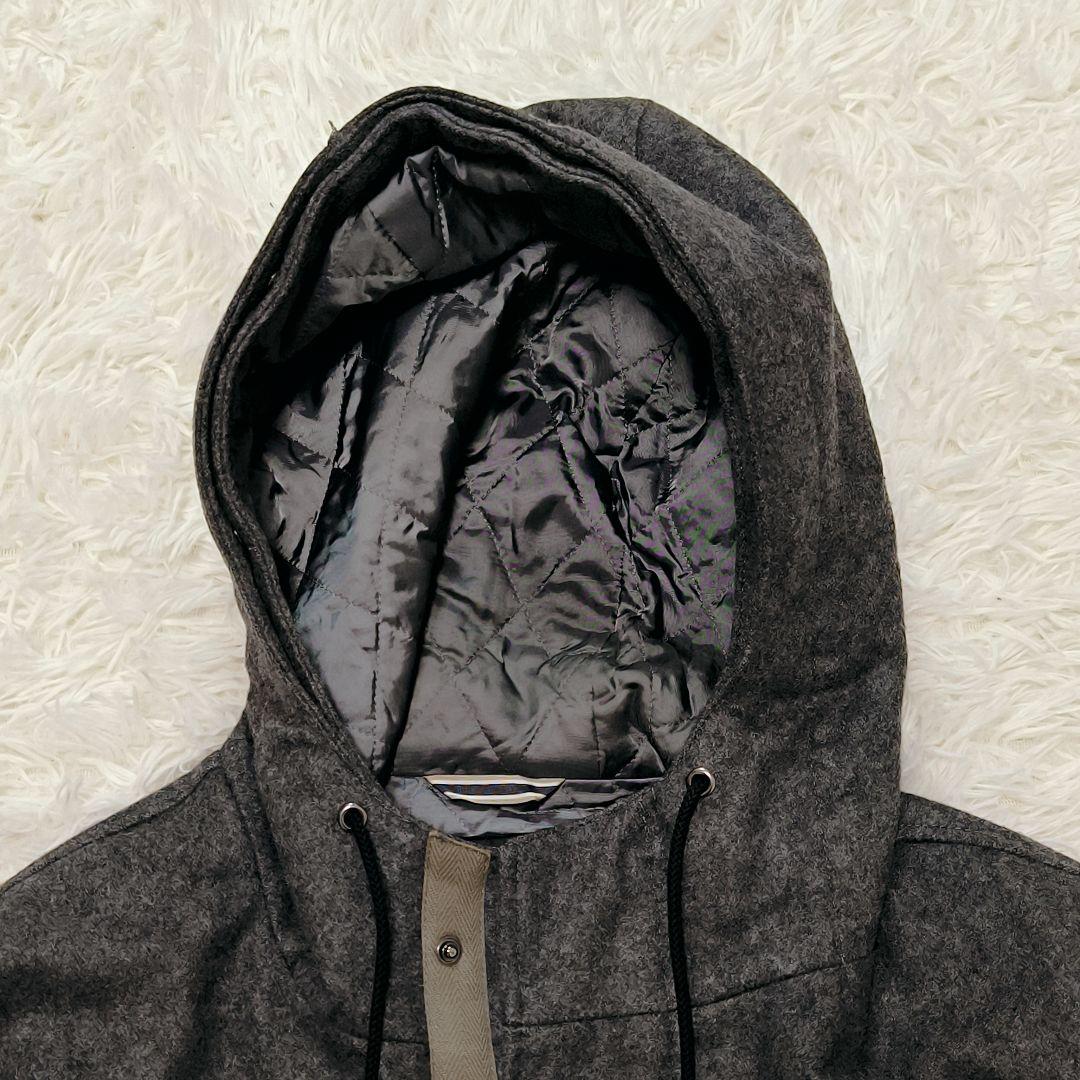 XL/PAUL SMITH ウールカシミヤメルトンロングコート 裏地キルティング