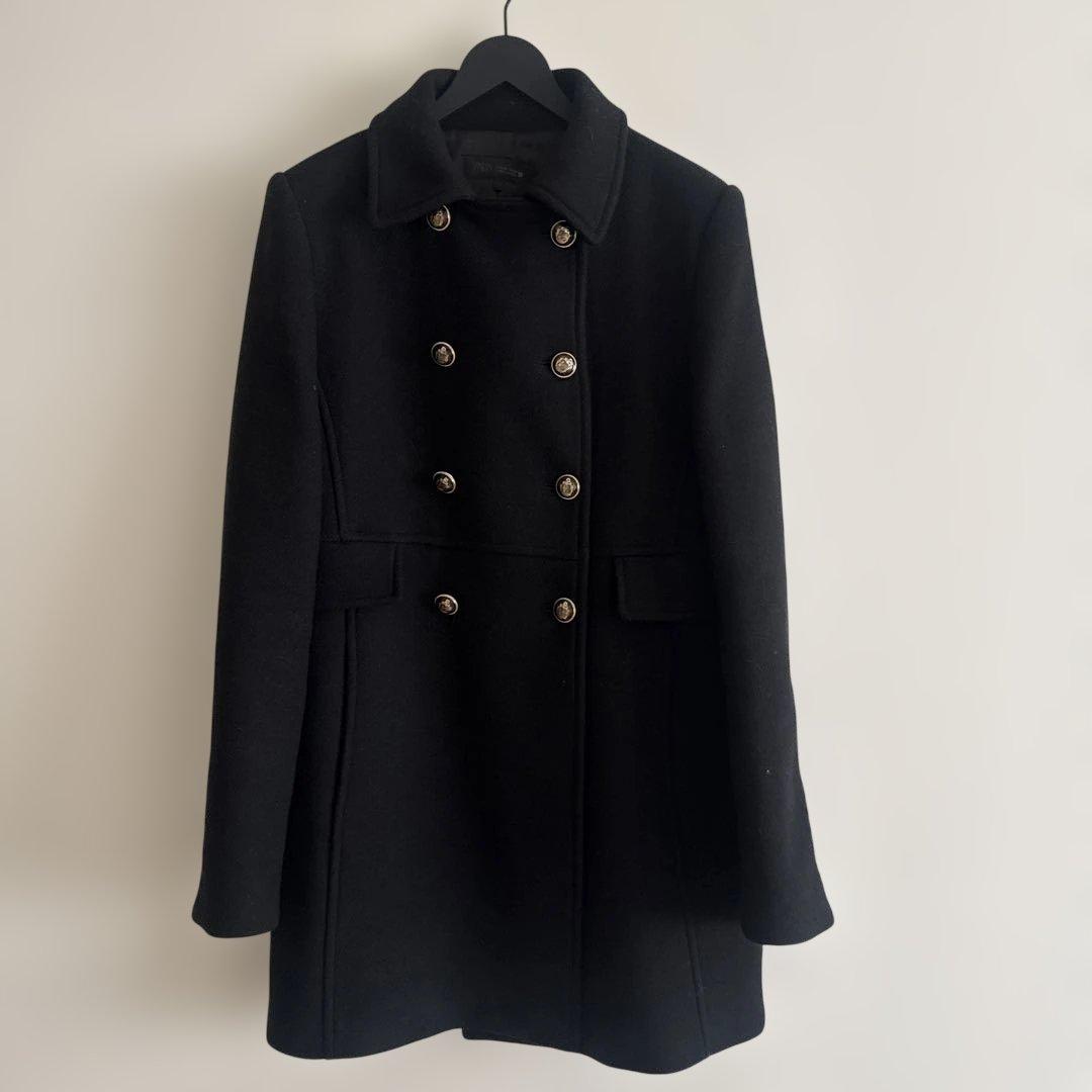 ZARA ウール混紡ショート丈ダブルブレストコート　サイズM