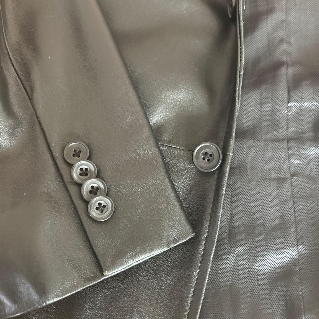 ✨XL相当✨リコリス テーラードジャケット ラムレザー オーバーサイズ
