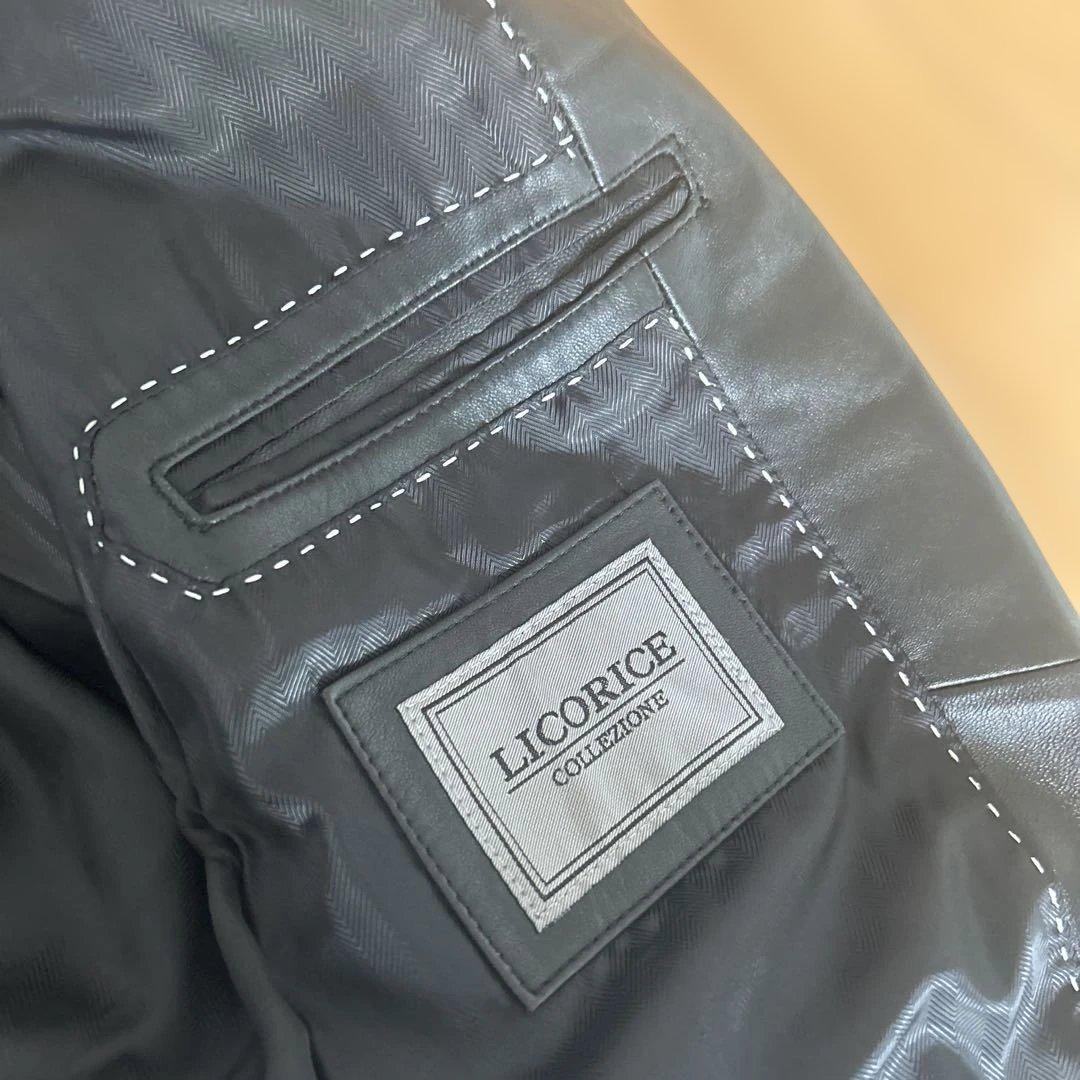 ✨XL相当✨リコリス テーラードジャケット ラムレザー オーバーサイズ