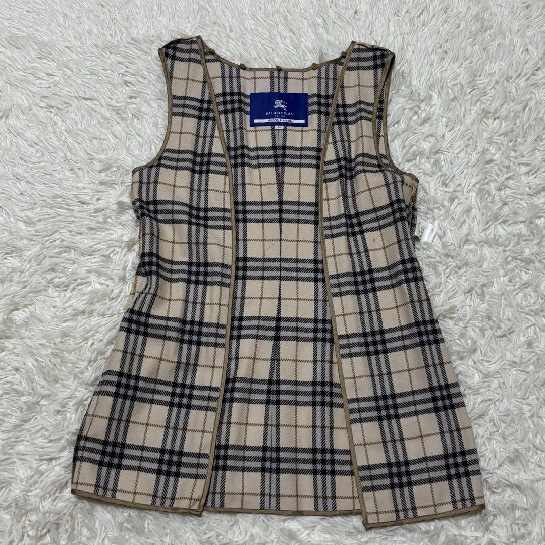 バーバリー ブルーレーベル パイピングコートエリ袖口 ファー ライナー ベルト