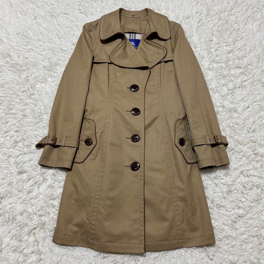 バーバリー ブルーレーベル パイピングコートエリ袖口 ファー ライナー ベルト