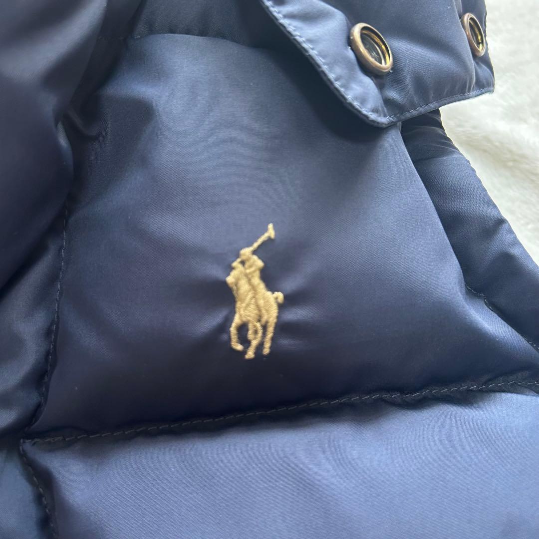ポロラルフローレン　ダウンベスト　フードつき　ネイビー　ユニセックス　定番