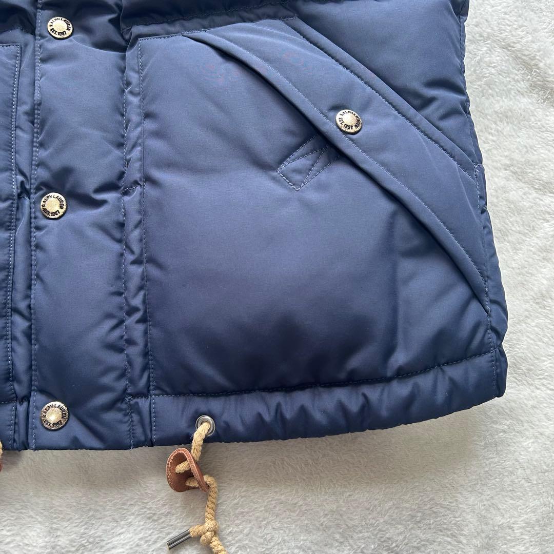 ポロラルフローレン　ダウンベスト　フードつき　ネイビー　ユニセックス　定番