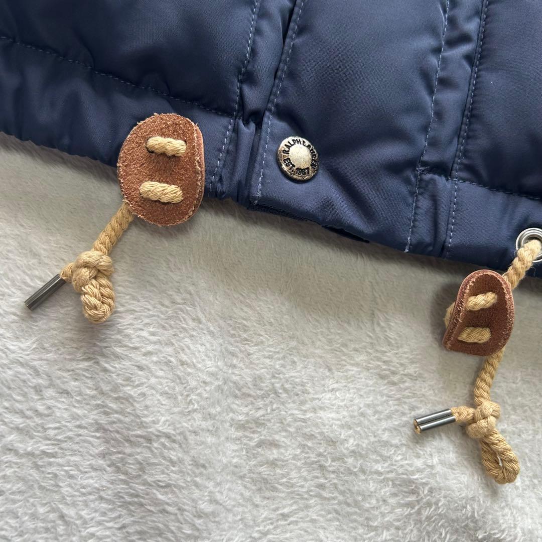 ポロラルフローレン　ダウンベスト　フードつき　ネイビー　ユニセックス　定番