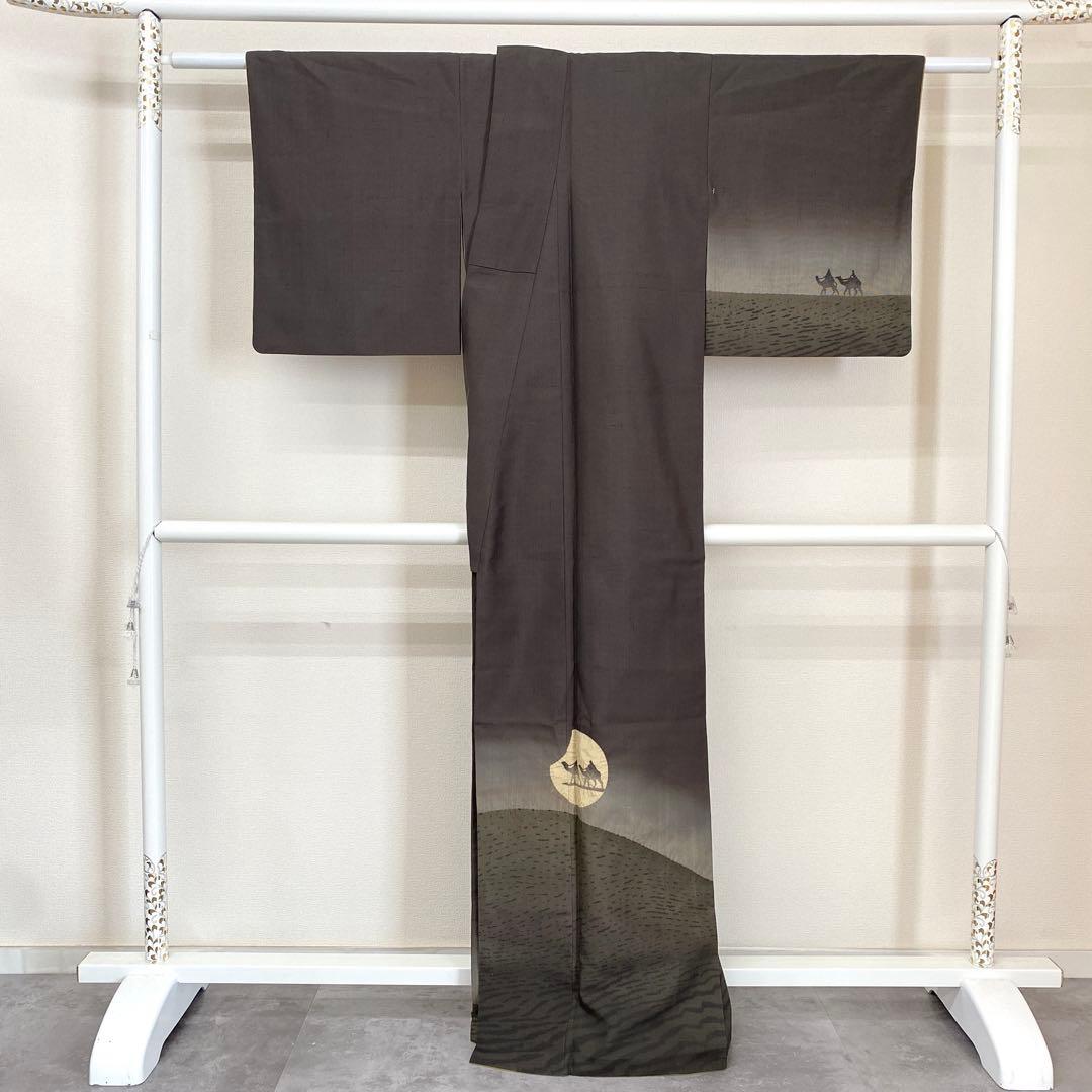 ⭐︎k0946 美品 逸品 お洒落 アラビアンナイト 絞り 紬地 正絹 訪問着