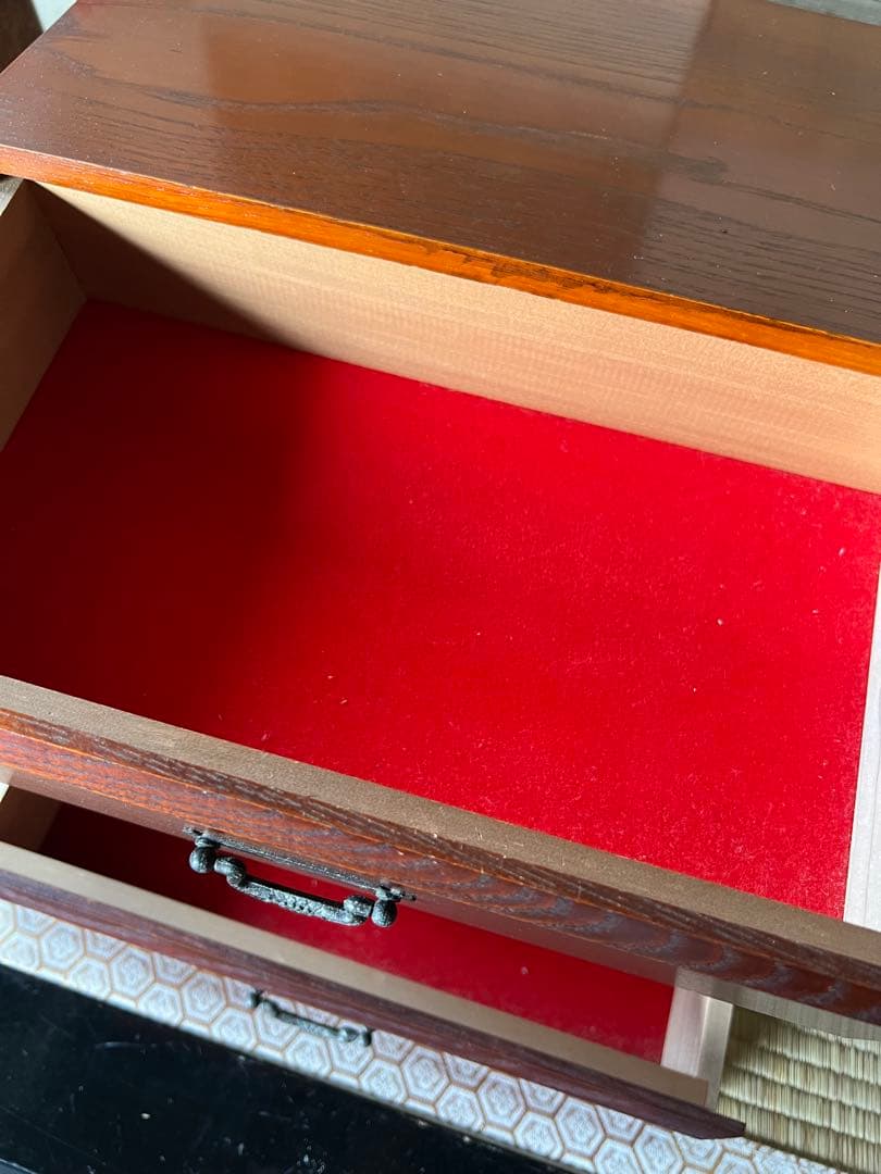 木製3段引き出し 箪笥 木製和風デザイン箪笥　ミニチェスト　ミニ箪笥　古道具