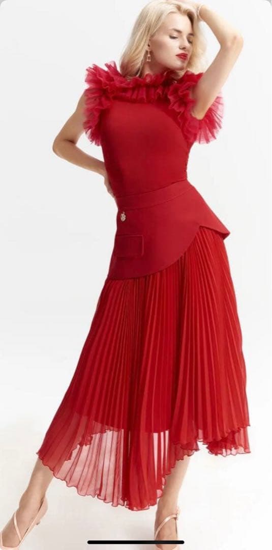 セール❤️新品　社交ダンス衣装　ダンススカート dancequeen 赤