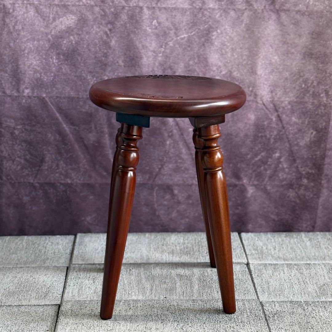 スツール 葡萄園 マホガニー無垢材 GP617 丸椅子