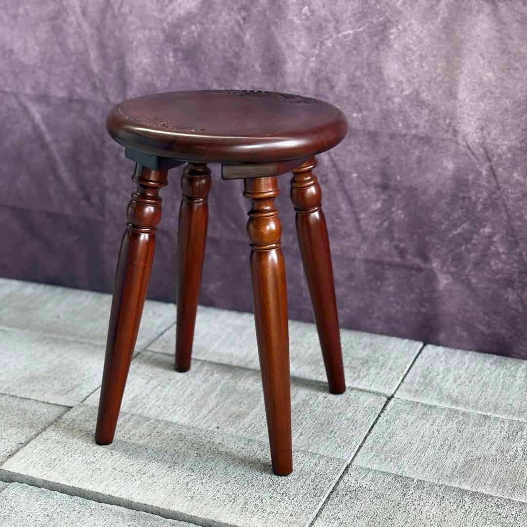 スツール 葡萄園 マホガニー無垢材 GP617 丸椅子